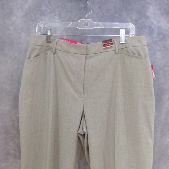 NEW 212 Collection Cateye Pant LIght Taupe 14 Long - Picture 2 of 6
